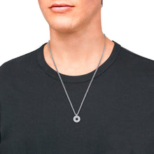 Laden Sie das Bild in den Galerie-Viewer, s.Oliver Jewel Herren Kette Edelstahl silber Anhänger Knopf 2036851
