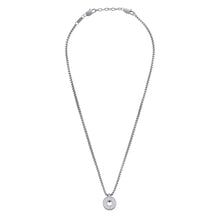 Laden Sie das Bild in den Galerie-Viewer, s.Oliver Jewel Herren Kette Edelstahl silber Anhänger Knopf 2036851