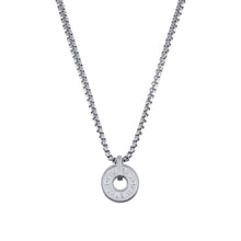 Laden Sie das Bild in den Galerie-Viewer, s.Oliver Jewel Herren Kette Edelstahl silber Anhänger Knopf 2036851