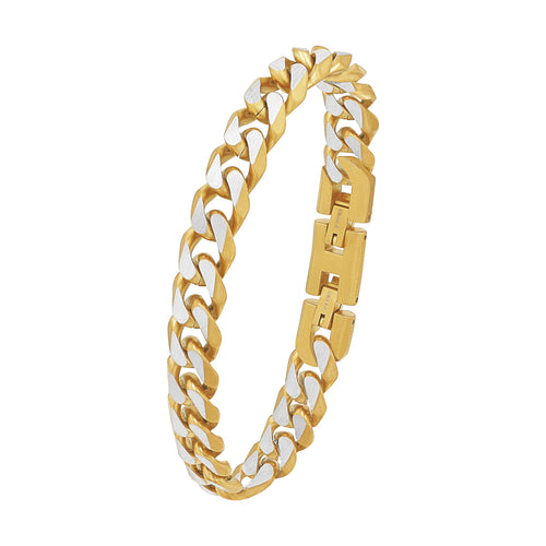 s.Oliver Jewel Herren Armband Panzerkette Edelstahl bicolor 2036867
