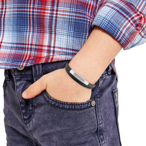 s.Oliver Kids - Boys Armband Edelstahl Leder Jungen 2036870