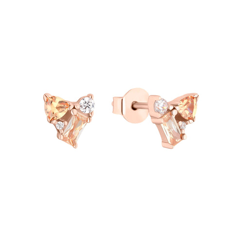s.Oliver Jewel Damen Ohrringe Ohrstecker Silber Rosé Zirkonia 2036876