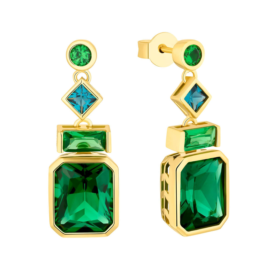 s.Oliver Jewel Damen Ohrringe Ohrhänger Silber Gold Zirkonia 2036878