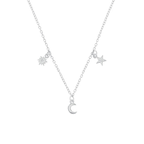 s.Oliver Kids - Girls Kette Silber Mädchen Mond Sonne Sterne 2036883