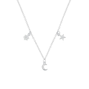 s.Oliver Kids - Girls Kette Silber Mädchen Mond Sonne Sterne 2036883