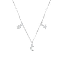Laden Sie das Bild in den Galerie-Viewer, s.Oliver Kids - Girls Kette Silber Mädchen Mond Sonne Sterne 2036883