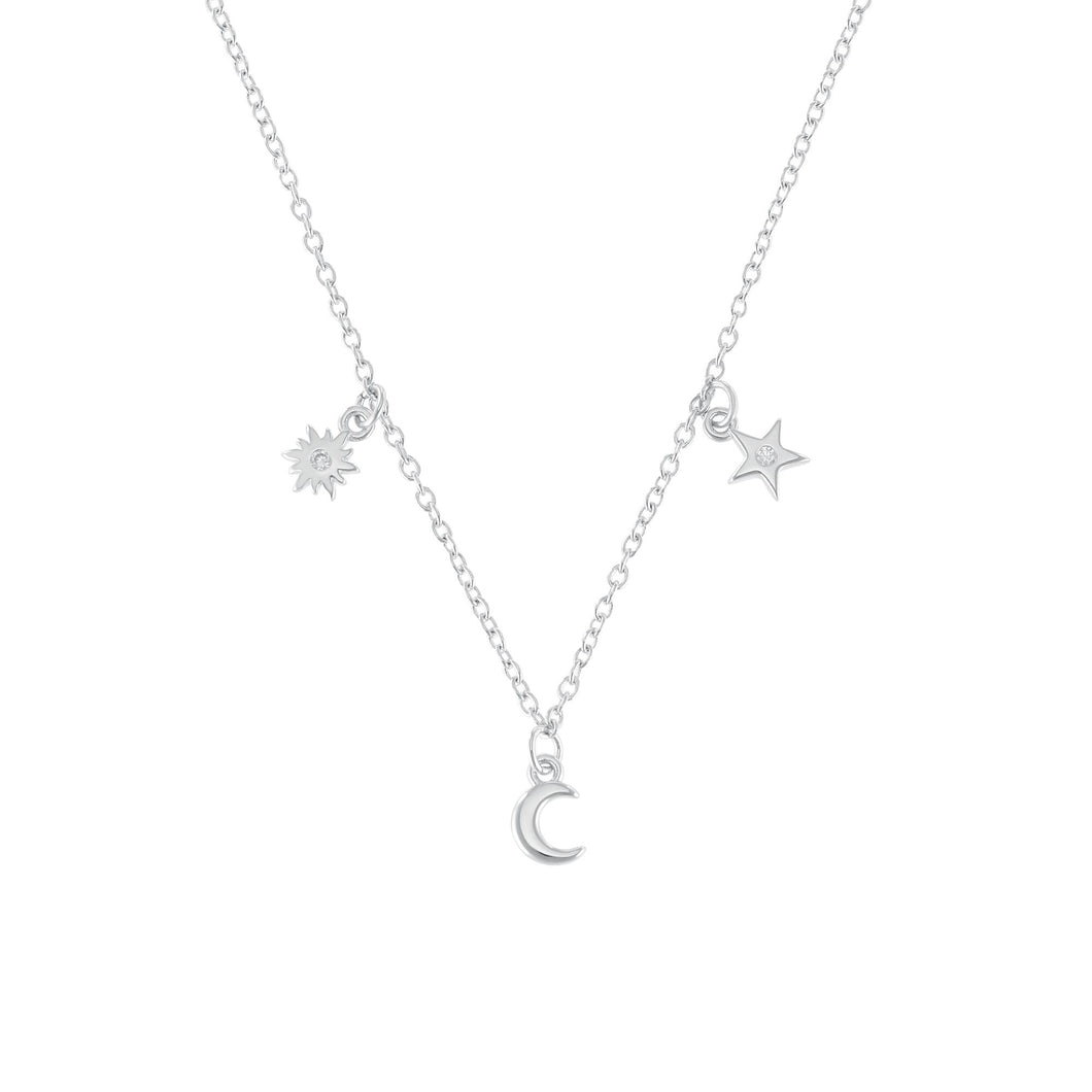 s.Oliver Kids - Girls Kette Silber Mädchen Mond Sonne Sterne 2036883