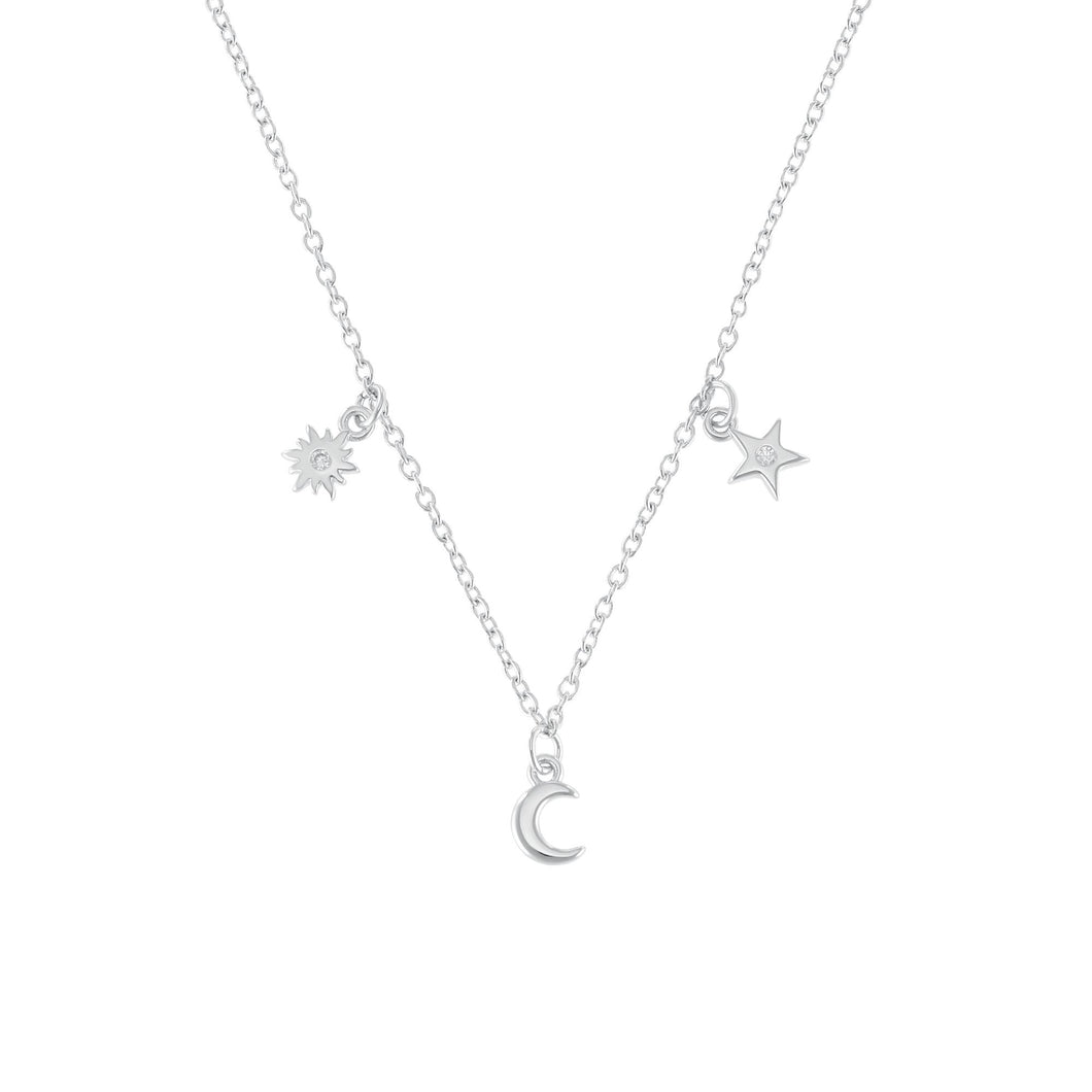 s.Oliver Kids - Girls Kette Silber Mädchen Mond Sonne Sterne 2036883