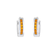 Laden Sie das Bild in den Galerie-Viewer, Prinzessin Lillifee Kinder Ohrringe Creole Silber Zirkonia orange 2036984