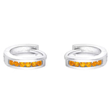 Laden Sie das Bild in den Galerie-Viewer, Prinzessin Lillifee Kinder Ohrringe Creole Silber Zirkonia orange 2036984