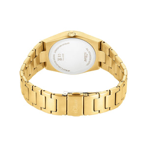 s.Oliver Damen Uhr Armbanduhr Edelstahl IP Gold 2037710
