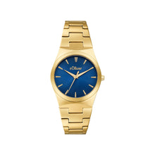 Laden Sie das Bild in den Galerie-Viewer, s.Oliver Damen Uhr Armbanduhr Edelstahl IP Gold 2037710