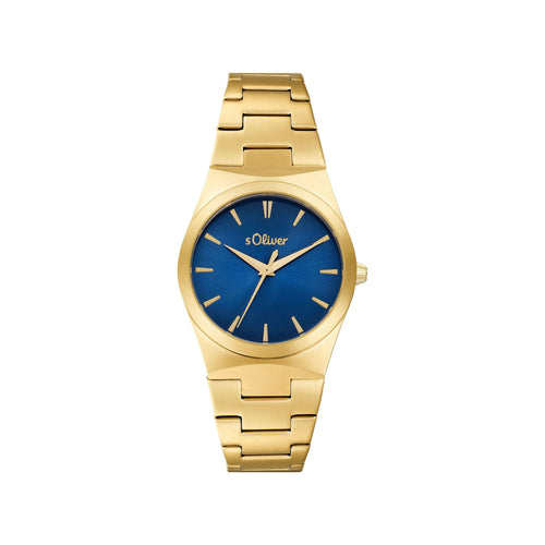 s.Oliver Damen Uhr Armbanduhr Edelstahl IP Gold 2037710