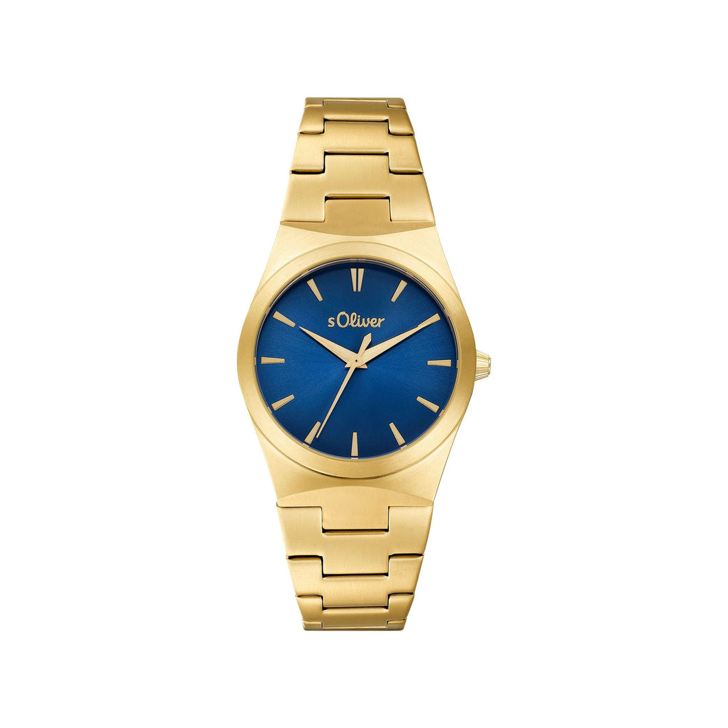 s.Oliver Damen Uhr Armbanduhr Edelstahl IP Gold 2037710