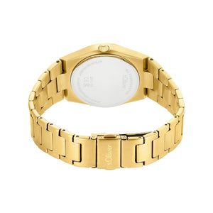 s.Oliver Damen Uhr Armbanduhr Edelstahl IP Gold 2037711