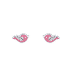 Prinzessin Lillifee Kinder Ohrringe Ohrstecker Silber Zirkonia Vogel 2037818
