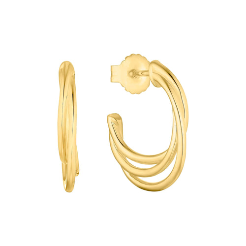 s.Oliver Jewel Damen Ohrringe Creolen Silber goldfarben 2037825