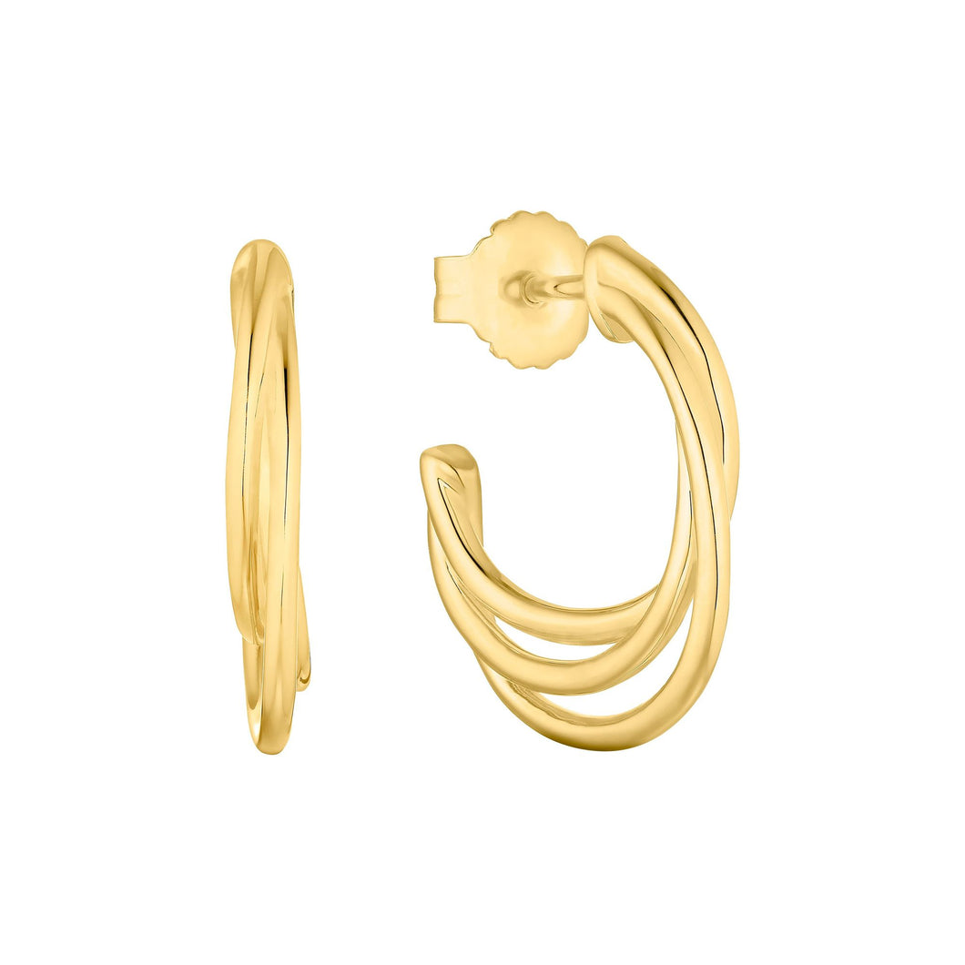 s.Oliver Jewel Damen Ohrringe Creolen Silber goldfarben 2037825