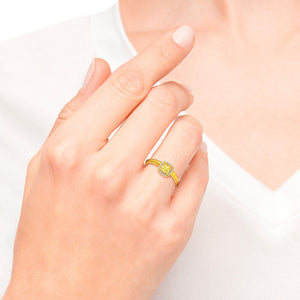 s.Oliver Jewel Damen Ring Silber 925 gold Zirkonia gelb weiss 203783