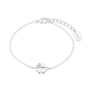 s.Oliver Kids - Girls Armband Armkette Silber Mädchen Kleeblatt Zirkonia 2037848