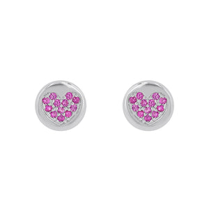 Prinzessin Lillifee Kinder Ohrringe Ohrstecker Silber Zirkonia Herz 2037919