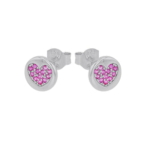 Prinzessin Lillifee Kinder Ohrringe Ohrstecker Silber Zirkonia Herz 2037919