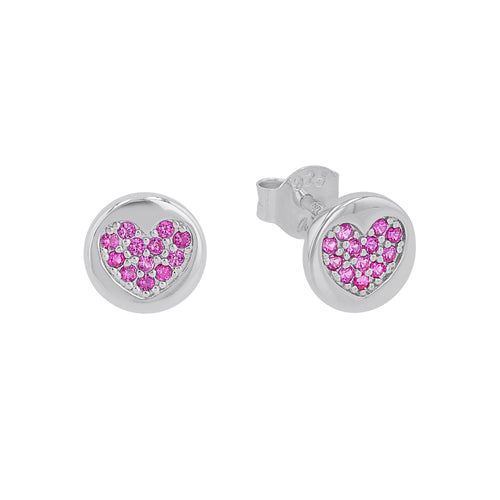 Prinzessin Lillifee Kinder Ohrringe Ohrstecker Silber Zirkonia Herz 2037919