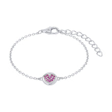 Laden Sie das Bild in den Galerie-Viewer, Prinzessin Lillifee Kinder Armband Armkette Silber Herz Zirkonia 2037924