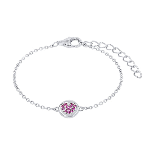 Prinzessin Lillifee Kinder Armband Armkette Silber Herz Zirkonia 2037924