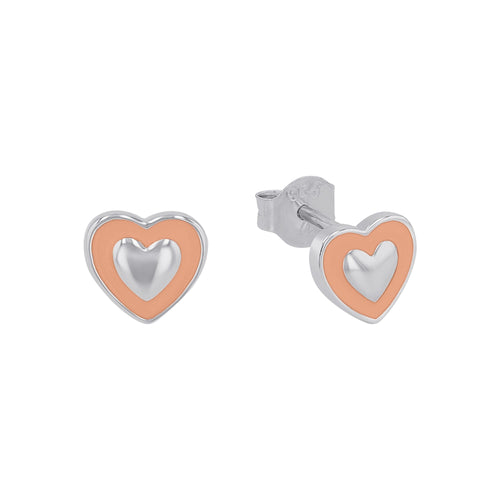 Prinzessin Lillifee Kinder Ohrringe Silber Emaille Herz 2037935
