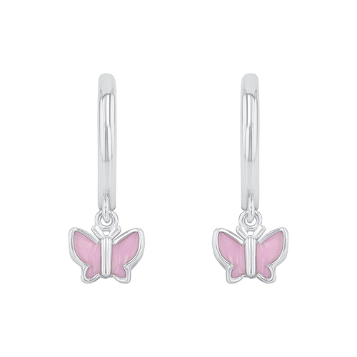 Prinzessin Lillifee Kinder Ohrringe Creole Silber Zirkonia Schmetterling 2037941
