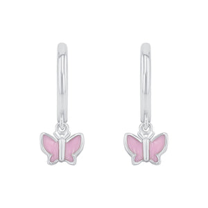 Prinzessin Lillifee Kinder Ohrringe Creole Silber Zirkonia Schmetterling 2037941