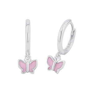 Prinzessin Lillifee Kinder Ohrringe Creole Silber Zirkonia Schmetterling 2037941