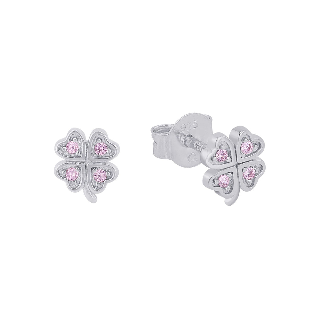 Prinzessin Lillifee Kinder Ohrringe Ohrstecker Silber Zirkonia Kleeblatt 2037942