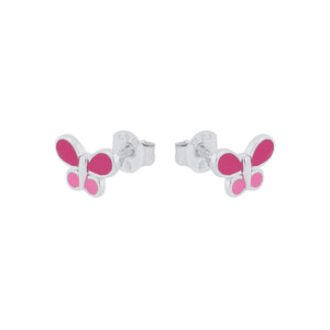 Prinzessin Lillifee Kinder Ohrringe Silber Emaille Schmetterling 2037947
