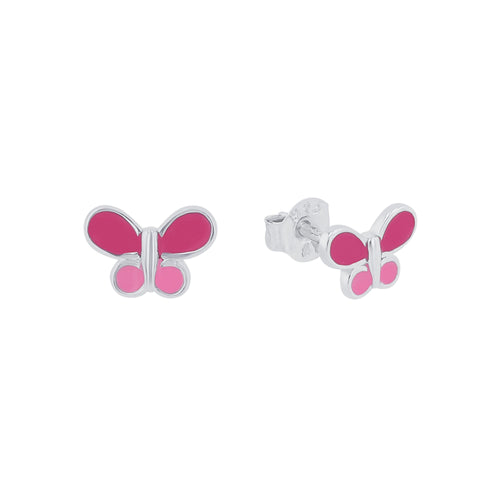 Prinzessin Lillifee Kinder Ohrringe Silber Emaille Schmetterling 2037947