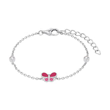 Laden Sie das Bild in den Galerie-Viewer, Prinzessin Lillifee Kinder Armband Armkette Silber Schmetterling 2037949