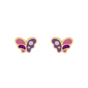 Prinzessin Lillifee Kinder Ohrringe Silber Zirkonia Schmetterling 2037950