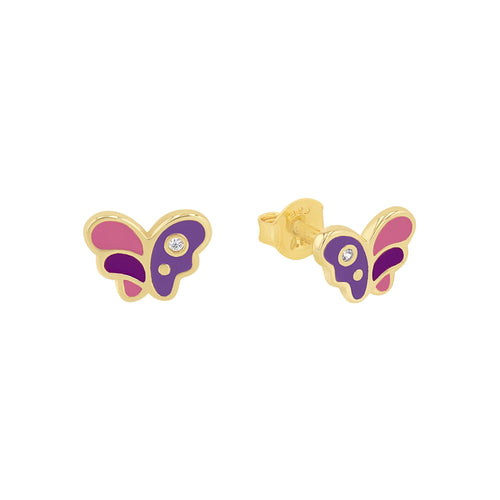 Prinzessin Lillifee Kinder Ohrringe Silber Zirkonia Schmetterling 2037950