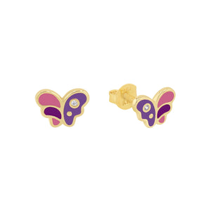 Prinzessin Lillifee Kinder Ohrringe Silber Zirkonia Schmetterling 2037950