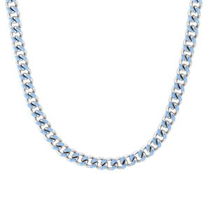 s.Oliver Jewel Damen Kette Halskette Edelstahl silber emailliert blau 2037972