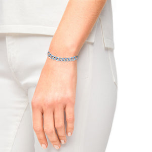 s.Oliver Jewel Damen Armband Armkette Edelstahl silber emailliert blau 2037973