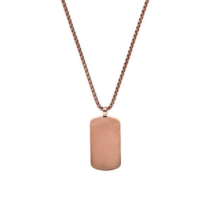 s.Oliver Jewel Herren Kette Identkette Edelstahl IP Braun Dog Tag 2037991