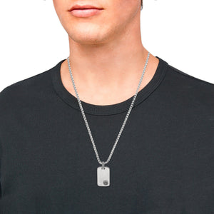 s.Oliver Jewel Herren Kette Identkette Edelstahl silber Kompass 2037997