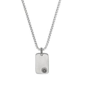 s.Oliver Jewel Herren Kette Identkette Edelstahl silber Kompass 2037997