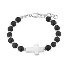 Laden Sie das Bild in den Galerie-Viewer, s.Oliver Jewel Herren Armband Armkette Edelstahl Beads Kreuz 2038005