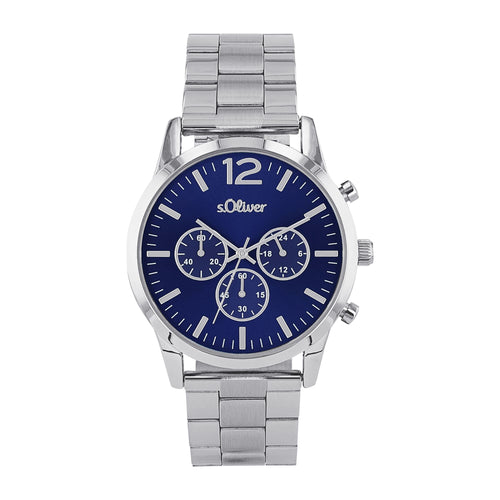 s.Oliver Herren Uhr Armbanduhr Chronograph Edelstahl 2038383-1