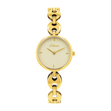 Laden Sie das Bild in den Galerie-Viewer, s.Oliver Damen Uhr Armbanduhr Edelstahl gold 2038586