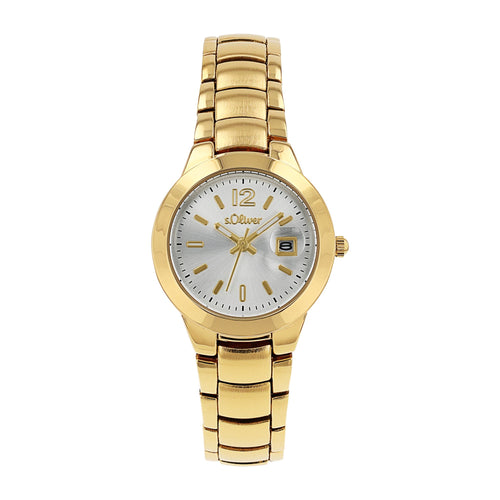 s.Oliver Damen Uhr Armbanduhr Edelstahl gold 2038590