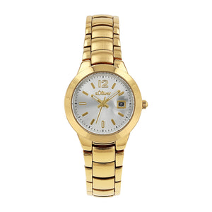 s.Oliver Damen Uhr Armbanduhr Edelstahl gold 2038590